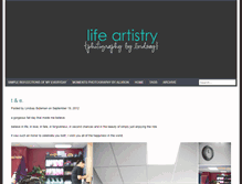 Tablet Screenshot of lifeartistry.myfotojournal.com